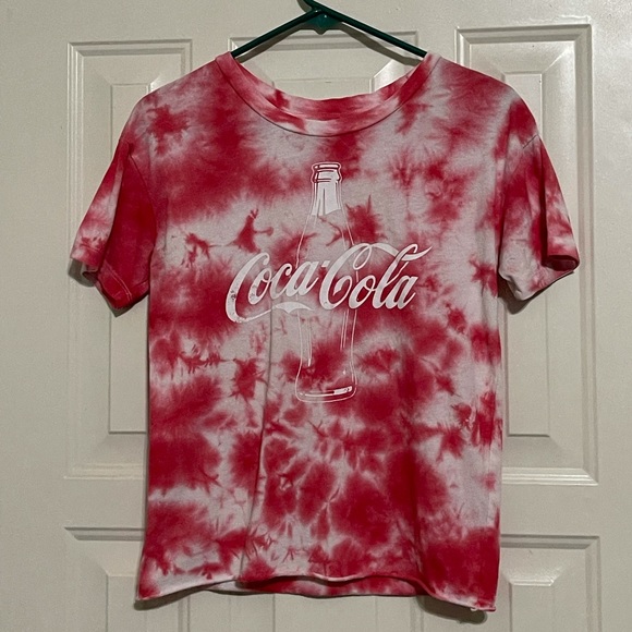 Women’s Medium Coca Cola Red Tie Dye T-Shirt - Picture 2 of 2